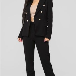 Blazer Set - Black - M- Fashion Nova